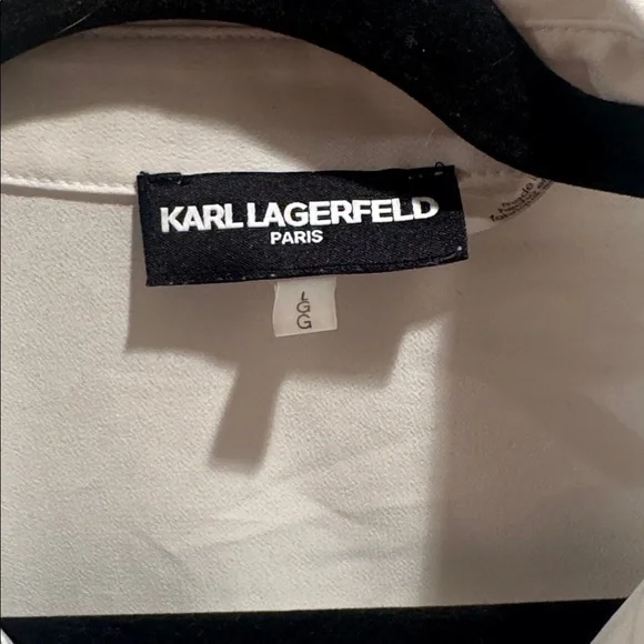 KARL LAGERFELD PARIS
Women's Signature-Button Blouse Large - Picture 3 of 7
